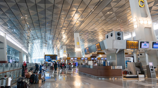 Sảnh check-in của Nhà ga T3 sân bay quốc tế Soekarno-Hatta