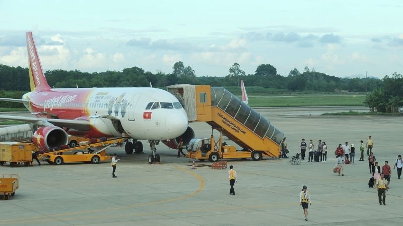 Sân đỗ tàu bay tại sân bay Thọ Xuân (Thanh Hóa)