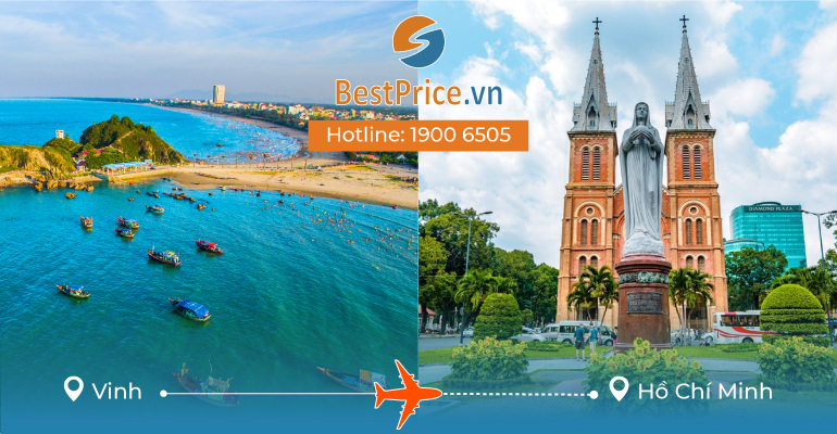 Vé máy bay giá rẻ từ Vinh đến Hồ Chí Minh