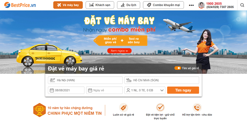 Săn vé máy bay Vietravel Airlines giá rẻ trên hệ thống BestPrice.vn