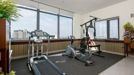Phòng GYM tại khu nghỉ dưỡng