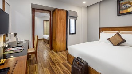 Tiện nghi đầy đủ được thiết kế chủ yếu là gỗ