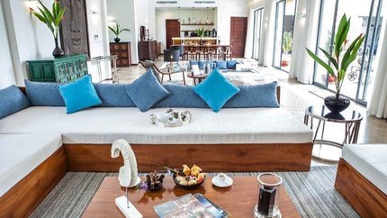 Không gian phòng khách và bàn ăn sang trọng