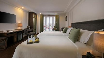 Phòng được thiết kế ấm cúng