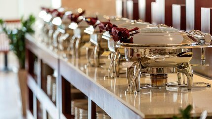 Nơi dùng bữa buffet tại nhà hàng