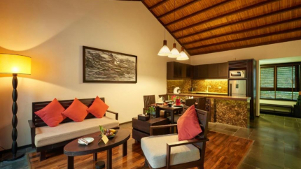 Phòng khách tại villa