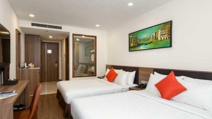 Không gian thoáng rộng, giường Twin dễ chịu