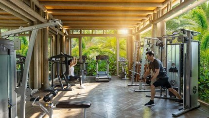 Phòng gym với đầy đủ thiết bị hiện đại