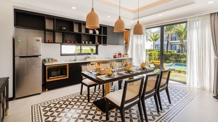 Khu vực bếp ấm cúng