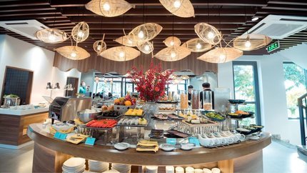 Quầy buffet tại nhà hàng