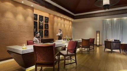 Sảnh lễ tân của khu nghỉ dưỡng