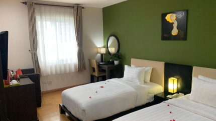 Phòng Connecting City View Khách Sạn Anise Hà Nội 3*