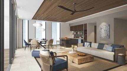 Phòng khách và khu vực bếp