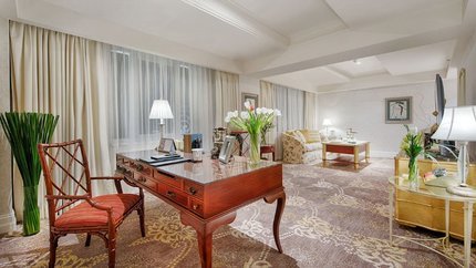 Không gian phòng sinh hoạt chung rộng lớn và ấm cúng