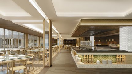 Quầy buffet đa dạng món