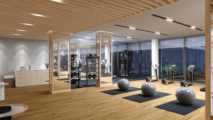 Phòng gym với đầy đủ tiện nghi