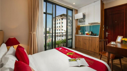 Thiết kế sang trọng tại Au Coeur Studio Room, Au Coeur d’Hanoi Apartment