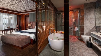 Phòng tắm cố bồn siêu rộng