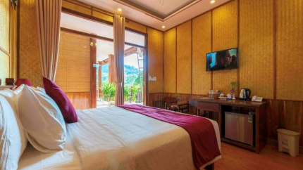 Phòng Bungalow Garden View tại khu nghỉ dưỡng Bambusa