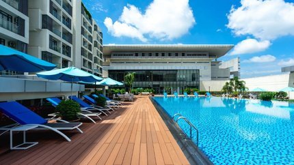 Khu vực tắm nắng thoáng đãng