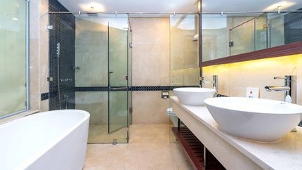 Phòng tắm không gian sạch sẽ