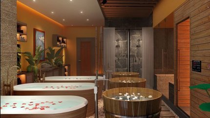 Khu vực bể sục jacuzzi