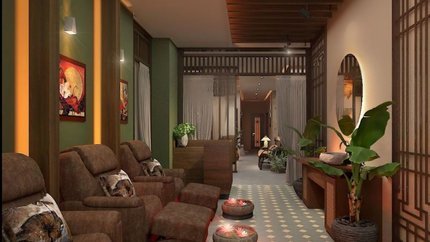 Khu vực massage chân