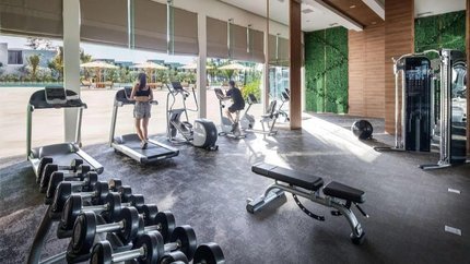 Phòng GYM đầy đủ dụng cụ tập