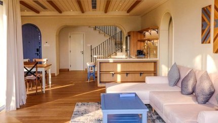 Phòng khách tại villa