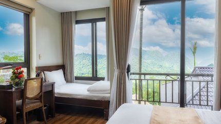 Không gian thoáng mát của phòng Bungalow