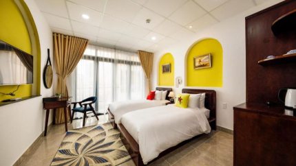 Phòng Luxury Double/Twin Balcony khách sạn Chez Mimosa Petite