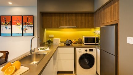 Phòng có khu bếp nấu ăn riêng