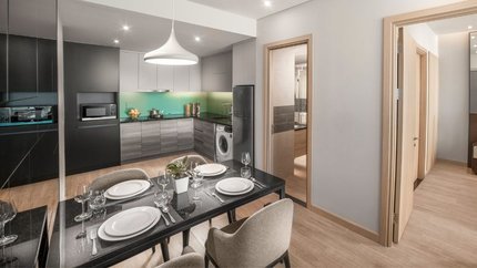 Khu vực bếp hiện đại