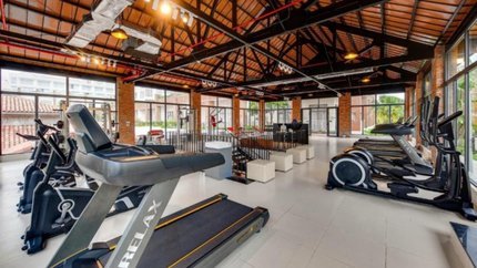 Phòng gym với đầy đủ thiết bị hiện đại