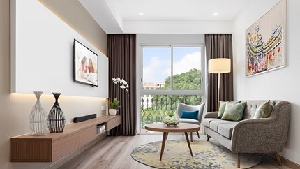 Thiết kế căn hộ với phòng khách riêng biệt