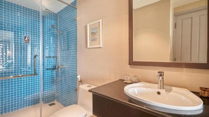 Phòng tắm thiết kế tinh tế, nhẹ nhàng