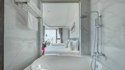 Phòng tắm tại Luxury Twin City View Cordial Grand Hotel Đà Nẵng