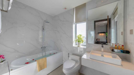 Phòng tắm tại Studio King City & Mountain View Cordial Grand