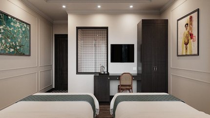 Căn phòng rộng rãi thoáng mát