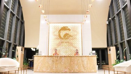 Khu vực lễ tân của resort