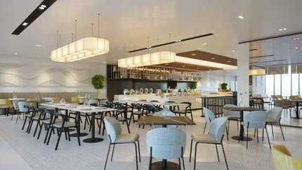 Nhà hàng theo phong cách hiện đại.