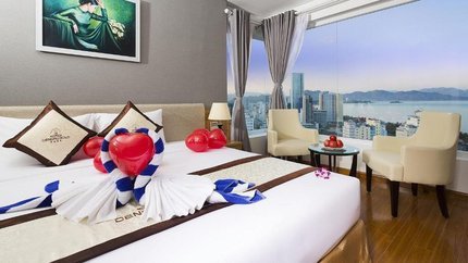 Không gian phòng hướng ra biển rất thoáng