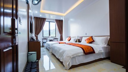 Phòng 4 giường với thiết kế trang nhã