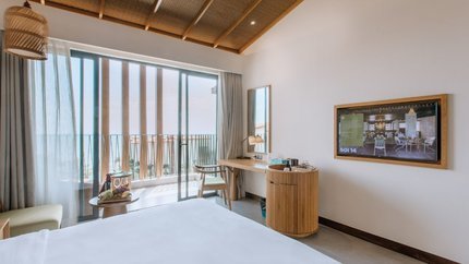 Ban công rộng lớn tầm nhìn ra bãi biển