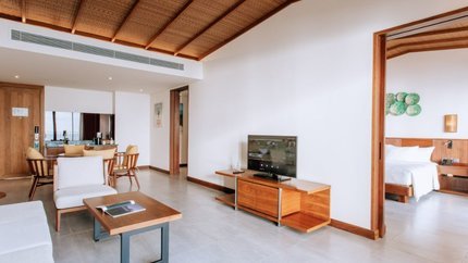 Phòng khách và phòng ngủ được tách riêng biệt