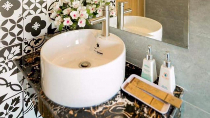 Phòng tắm tại Euro Star Riverside Hotel Đà Nẵng