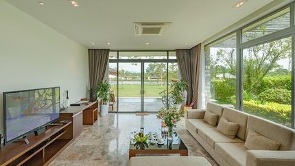 Phòng Flamingo Villa 03 phòng ngủ tại khu nghỉ dưỡng.