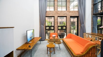 Căn phòng đơn giản nhưng tiện nghi