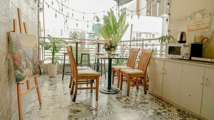 Cà phê sân thượng cực chill