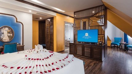 Các màu sáng kết hợp giúp nổi bật căn phòng